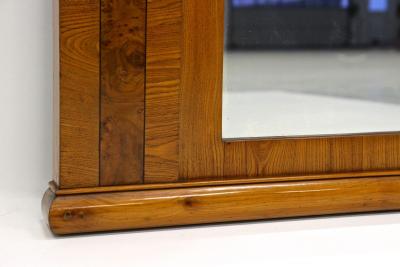 19th Century Biedermeier Wall Mirror Ash Burr Walnut Bohemia ca 1860