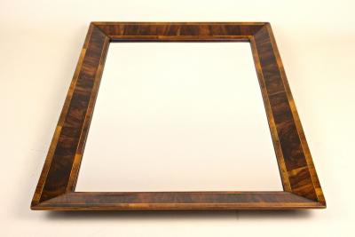 19th Century Biedermeier Wall Mirror Walnut Polished Austria ca 1835