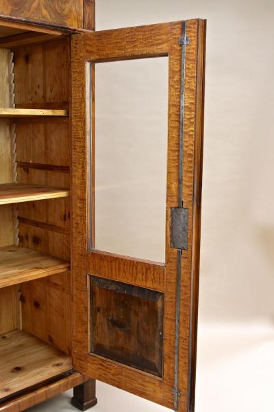19th Century Biedermeier Walnut Cabinet Vitrine Bookcase Austria ca 1830