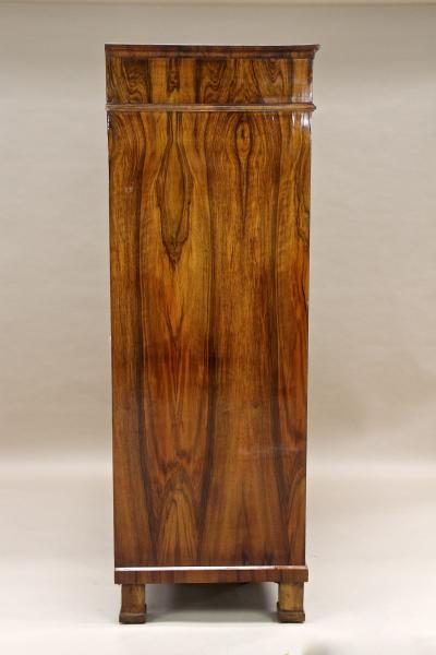 19th Century Biedermeier Walnut Cabinet Vitrine Bookcase Austria ca 1830