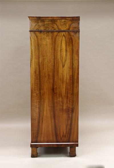 19th Century Biedermeier Walnut Cabinet Vitrine Bookcase Austria ca 1830