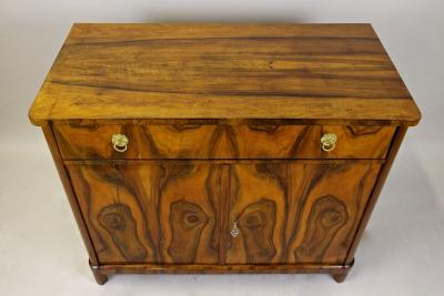 19th Century Biedermeier Walnut Commode Trumeau Dresser Austria circa 1840