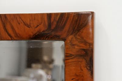 19th Century Biedermeier Walnut Mirror Original Facet Cut Mirror AT ca 1825