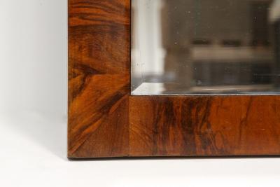 19th Century Biedermeier Walnut Mirror Original Facet Cut Mirror AT ca 1825