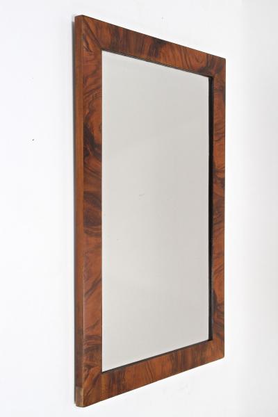 19th Century Biedermeier Walnut Mirror Original Facet Cut Mirror AT ca 1825