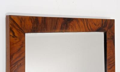 19th Century Biedermeier Walnut Mirror Original Facet Cut Mirror AT ca 1825