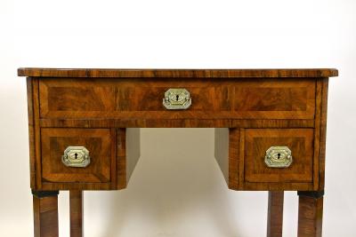 19th Century Biedermeier Writing Desk Side Table Nutwood Austria circa 1830