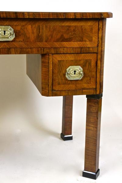 19th Century Biedermeier Writing Desk Side Table Nutwood Austria circa 1830
