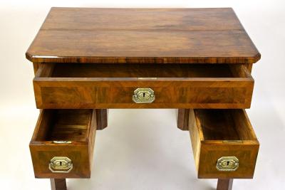 19th Century Biedermeier Writing Desk Side Table Nutwood Austria circa 1830