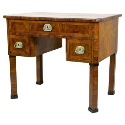 19th Century Biedermeier Writing Desk Side Table Nutwood Austria circa 1830