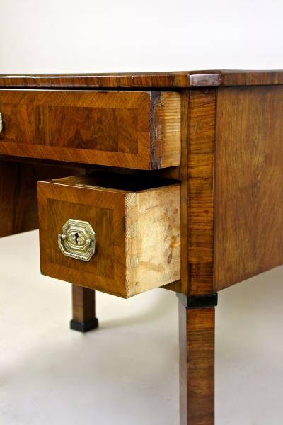 19th Century Biedermeier Writing Desk Side Table Nutwood Austria circa 1830