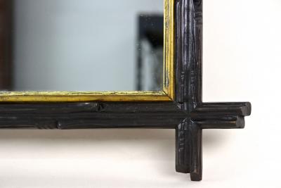 19th Century Black Forest Rustic Mirror Handcarved Germany ca 1870