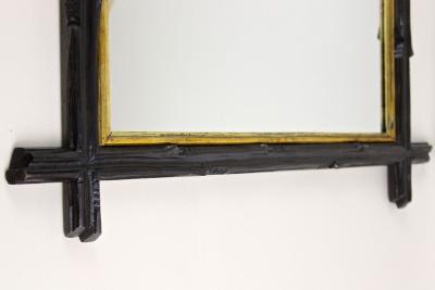 19th Century Black Forest Rustic Mirror Handcarved Germany ca 1870