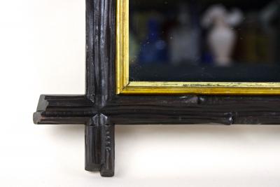 19th Century Black Forest Rustic Mirror Handcarved Germany ca 1870