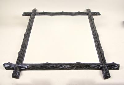 19th Century Black Forest Rustic Wall Mirror Basswood Austria circa 1880