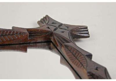 19th Century Black Forest Rustic Wall Mirror Hand Carved Austria circa 1890