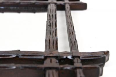 19th Century Black Forest Rustic Wall Mirror Handcarved Austria circa 1870