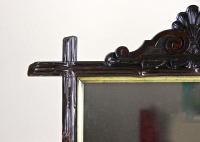 19th Century Black Forest Wall Mirror With Gilt Bars Austria ca 1880