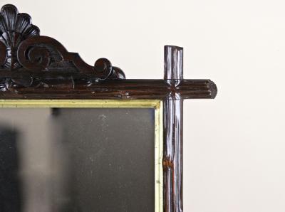 19th Century Black Forest Wall Mirror With Gilt Bars Austria ca 1880