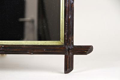 19th Century Black Forest Wall Mirror With Gilt Bars Austria ca 1880