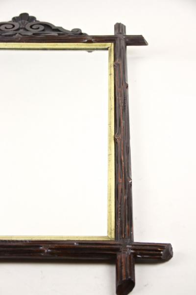 19th Century Black Forest Wall Mirror With Gilt Bars Austria ca 1880