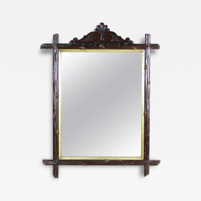 19th Century Black Forest Wall Mirror With Gilt Bars Austria ca 1880