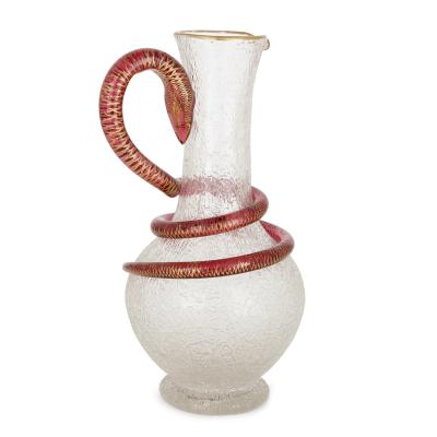 19th Century Bohemian frosted glass dessert service