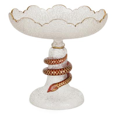 19th Century Bohemian frosted glass dessert service