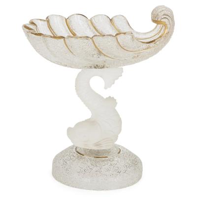 19th Century Bohemian frosted glass dessert service