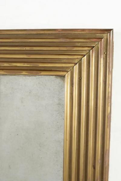 19th Century Brass Reeded Mirror