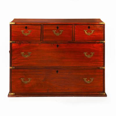 19th Century British Campaign Chest of Drawers