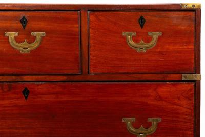 19th Century British Campaign Chest of Drawers