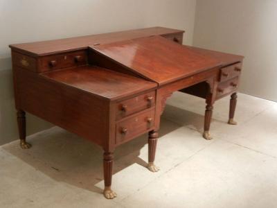 19th Century British Colonial Anglo Indian Architects Desk