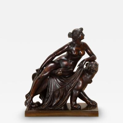 19th Century Bronze Group Ariadne and the Panther 