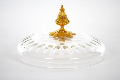 19th Century Bronze Mounted Cut Crystal Covered Footed Center Piece