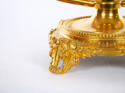 19th Century Bronze Mounted Cut Crystal Covered Footed Center Piece