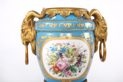 19th Century Bronze Mounted Porcelain Covered Urns
