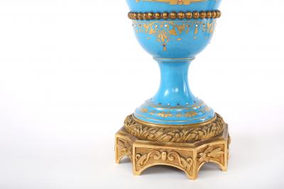 19th Century Bronze Mounted Porcelain Covered Urns