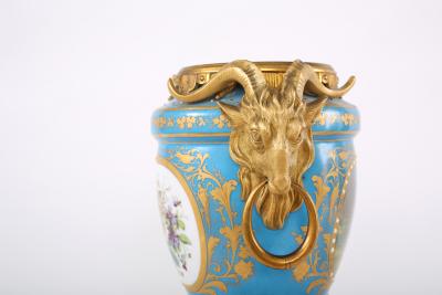19th Century Bronze Mounted Porcelain Covered Urns