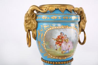 19th Century Bronze Mounted Porcelain Covered Urns