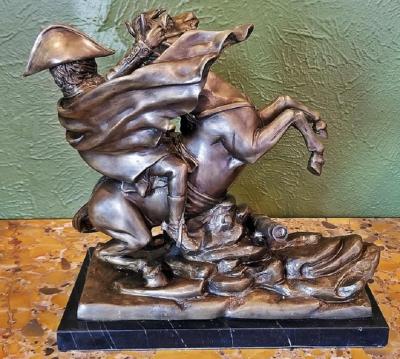 19th Century Bronze Sculpture of Napoleon Crossing the Alps