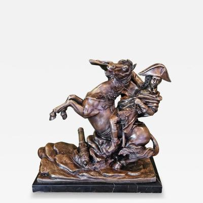 19th Century Bronze Sculpture of Napoleon Crossing the Alps
