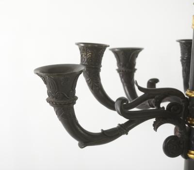 19th Century Bronze Torchiers Candelabras a Pair