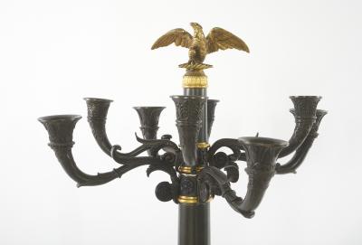 19th Century Bronze Torchiers Candelabras a Pair