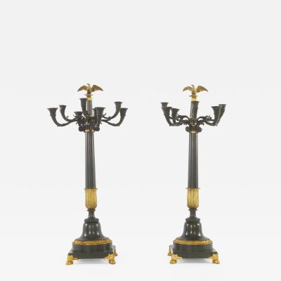 19th Century Bronze Torchiers Candelabras a Pair