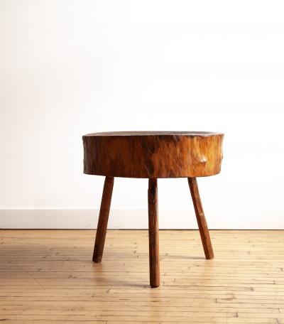 19th Century Butcher Block Side Table American