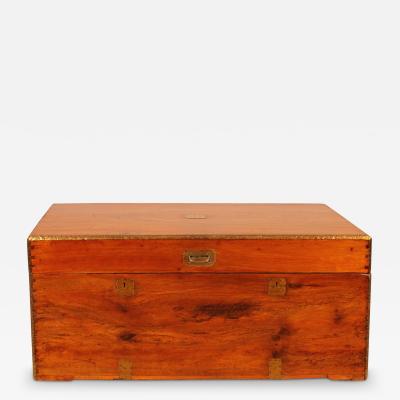 19th Century Camphor Wood Marine Campaign Chest