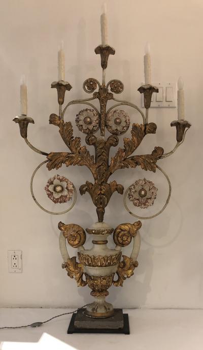 19th Century Candelabra Table Lamp