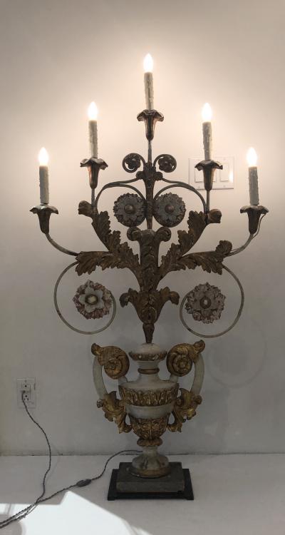 19th Century Candelabra Table Lamp