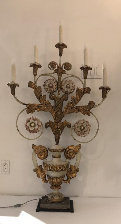 19th Century Candelabra Table Lamp